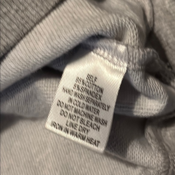 Like new Women's Off-Shoulder Light Gray Sweatshirt with ties at cuffs - Picture 4 of 8